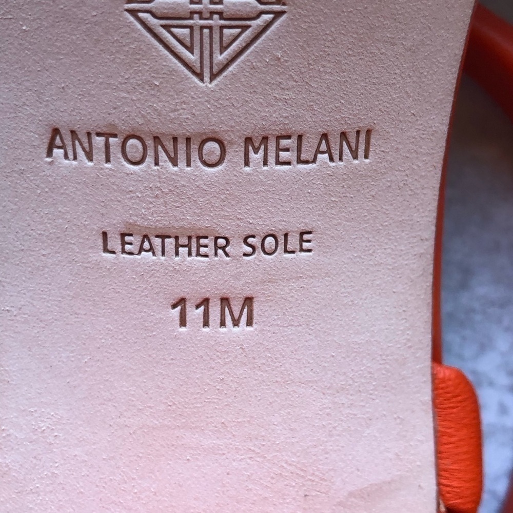 Antonio Melani Natessa Puff Strappy Block Heel Sandals Orange Size 11 NWOT - Picture 11 of 11